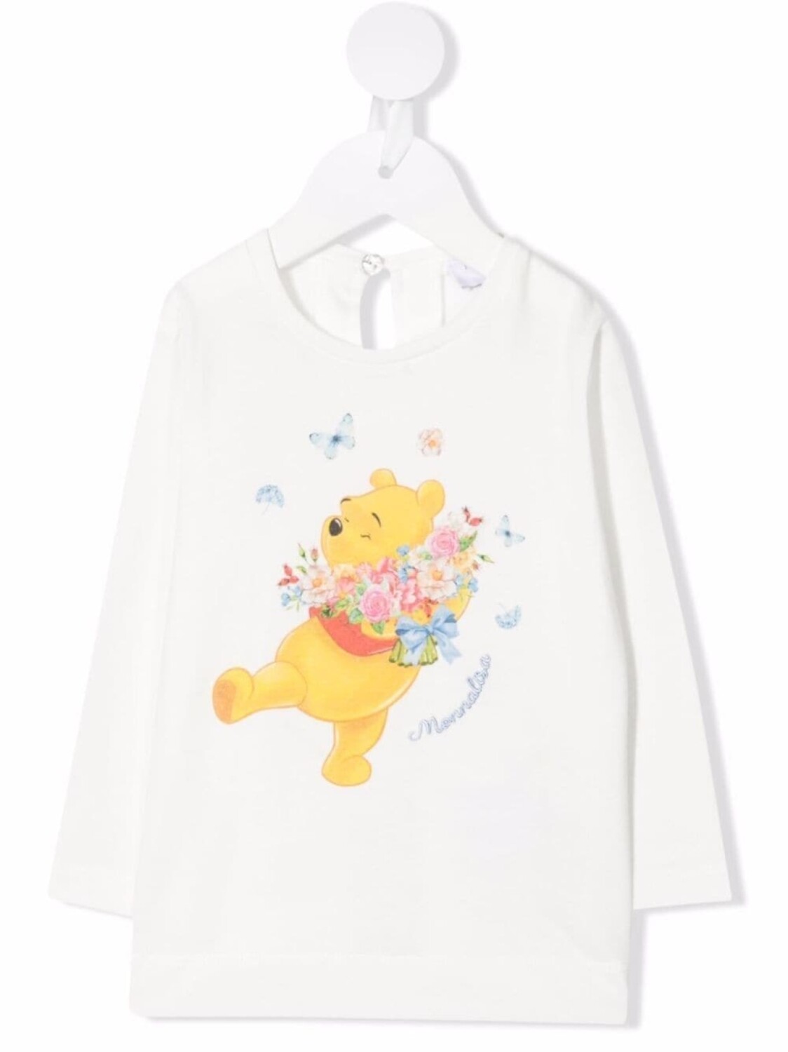 

Monnalisa футболка Winnie-the-Pooh с длинными рукавами, белый