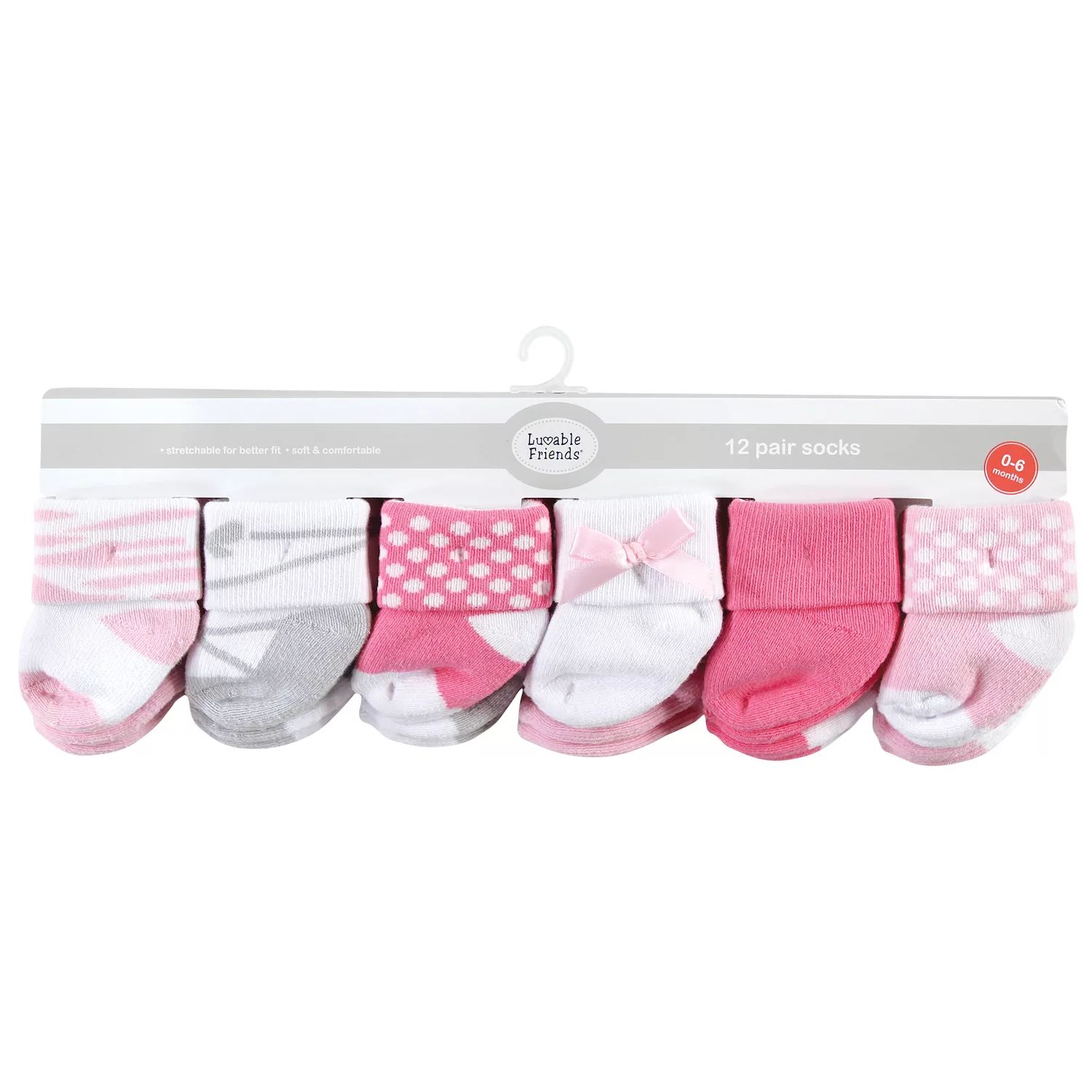 Махровые носки Luvable Friends для новорожденных девочек и малышей, балетки Luvable Friends
