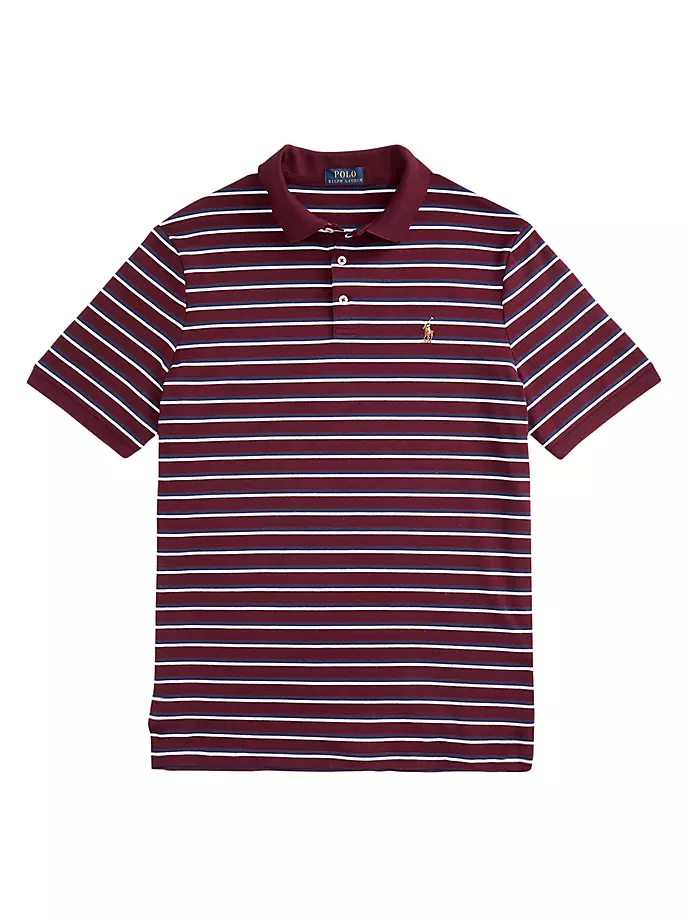 

Рубашка поло в полоску интерлок Polo Ralph Lauren, цвет harvard wine