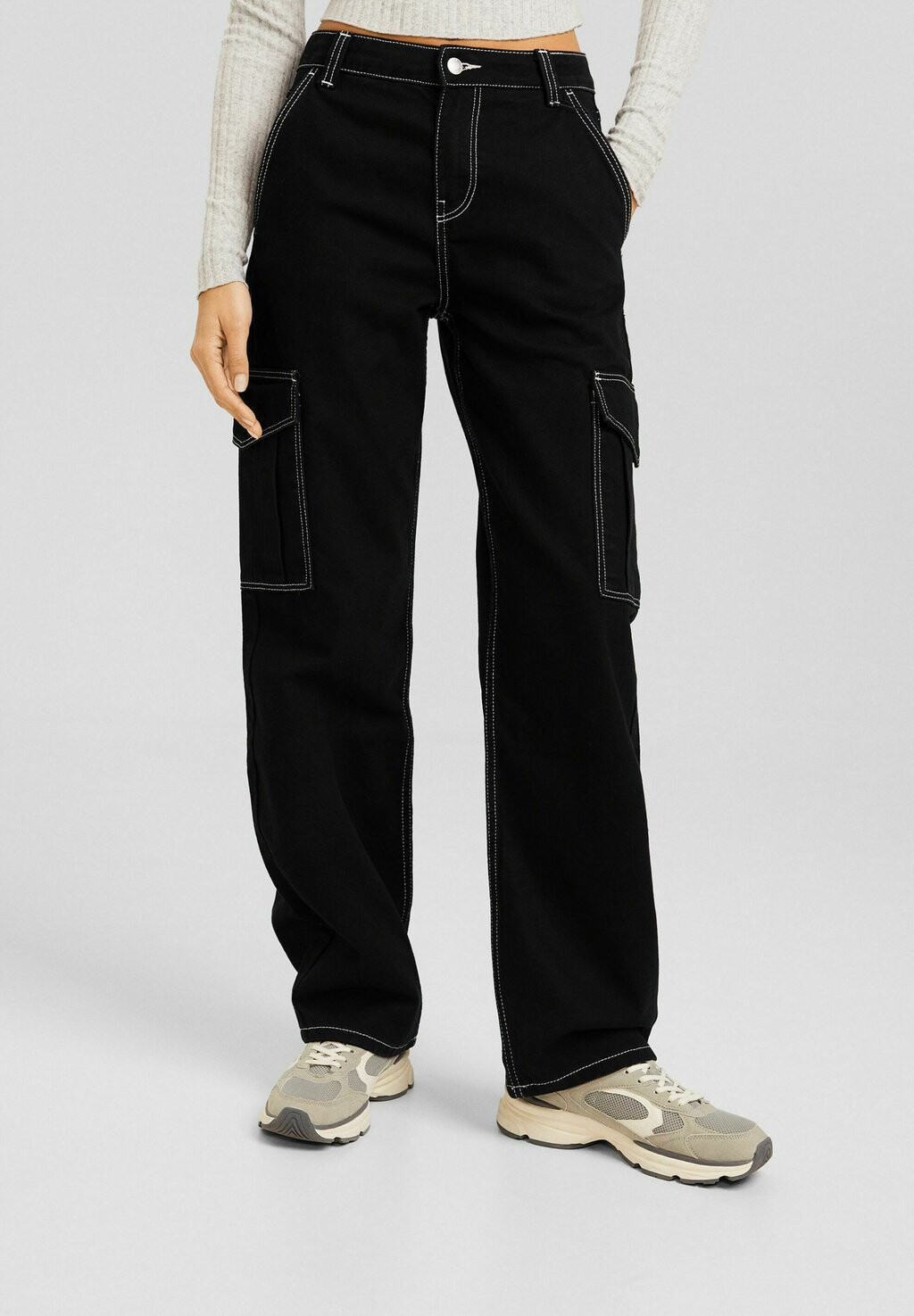 

Джинсы-сигареты Bershka, черные