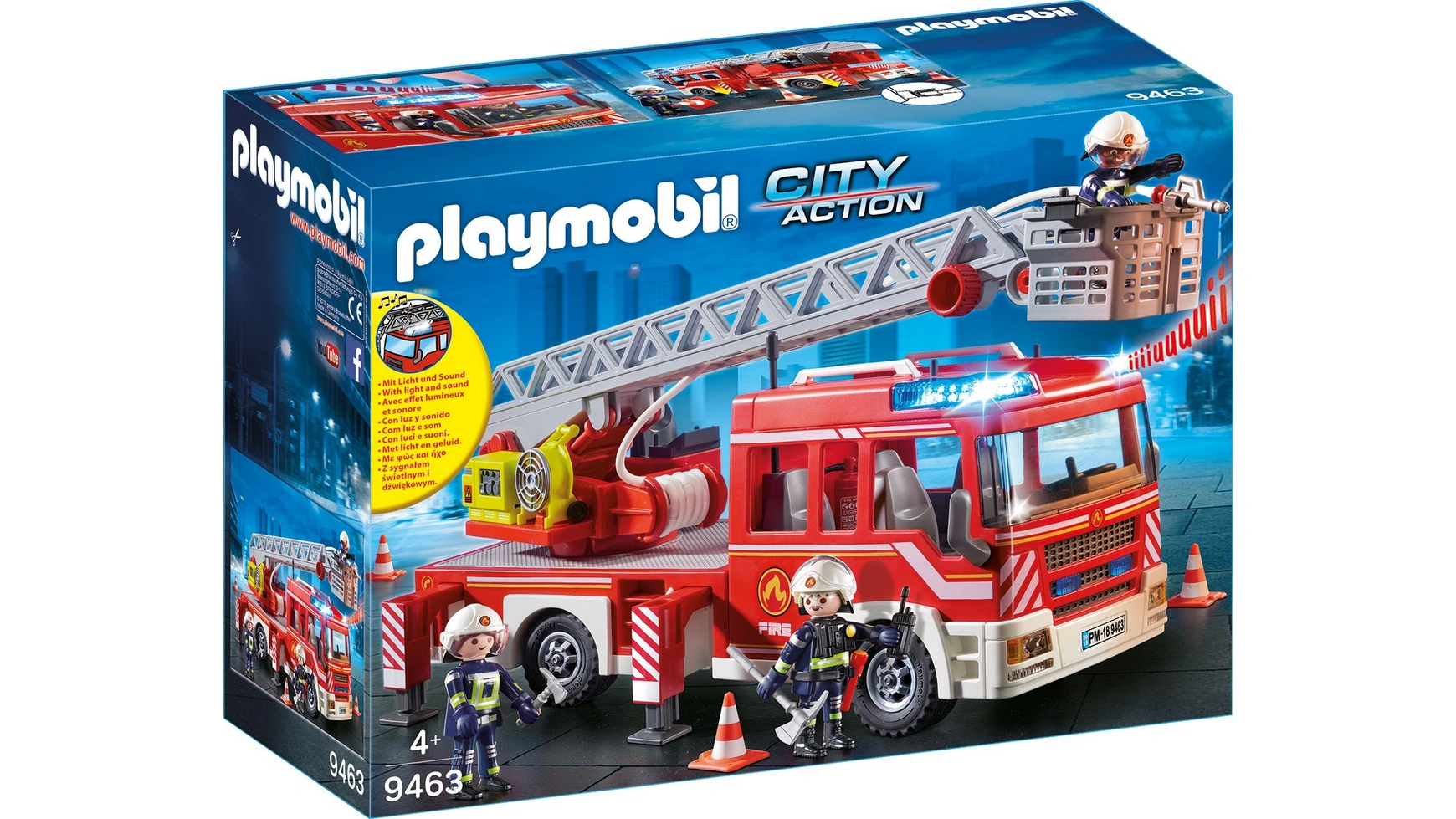 City action пожарная машина-лестница Playmobil конструктор playmobil city action 9463 пожарная машина с лестницей 89 дет