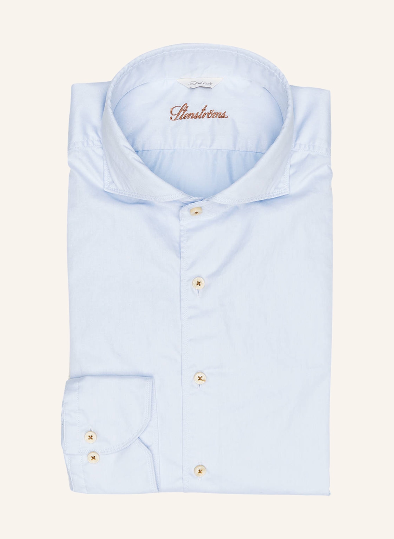 цена Рубашка Stenströms Fitted body, светло-синий