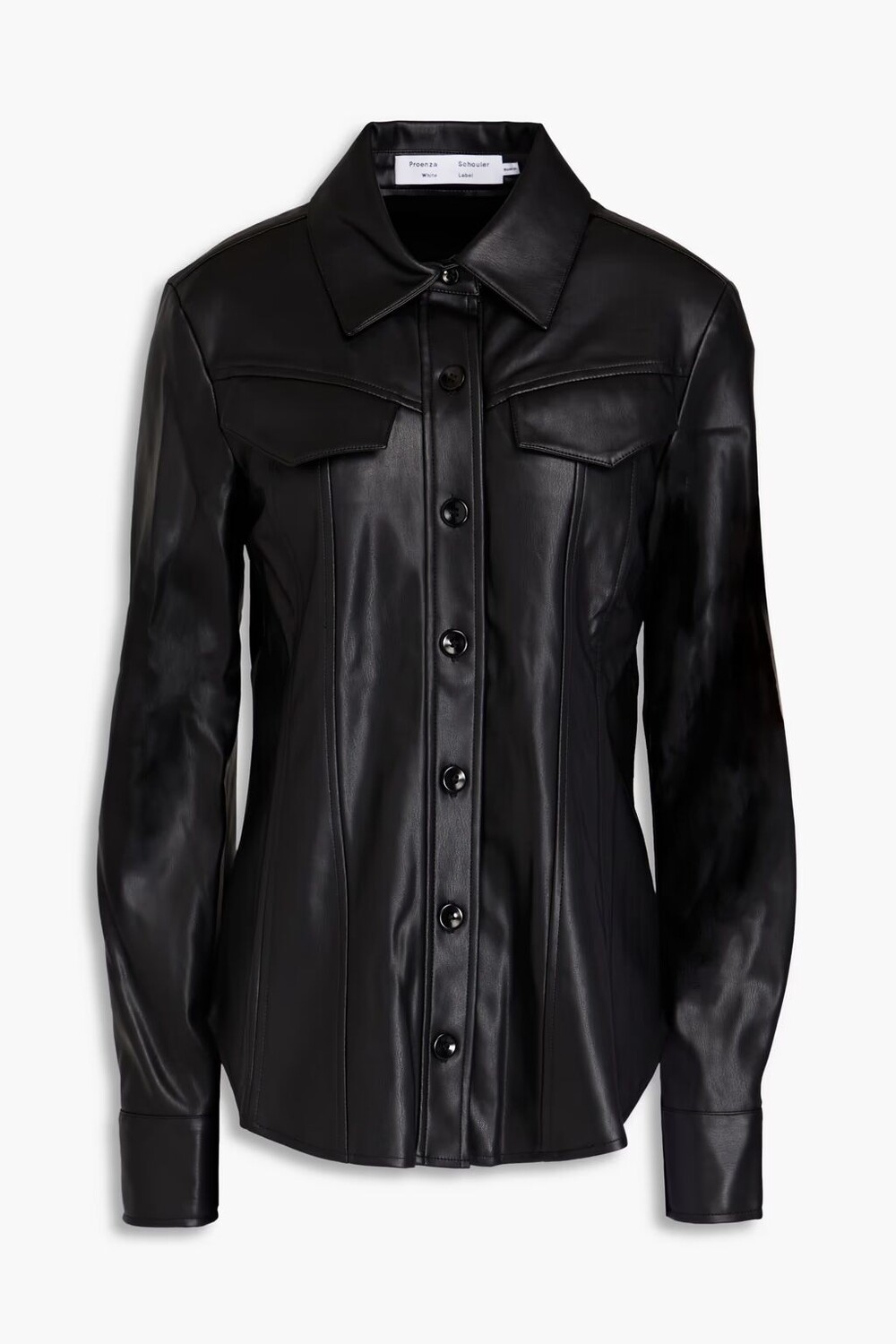 

Рубашка из искусственной кожи Proenza Schouler, черный