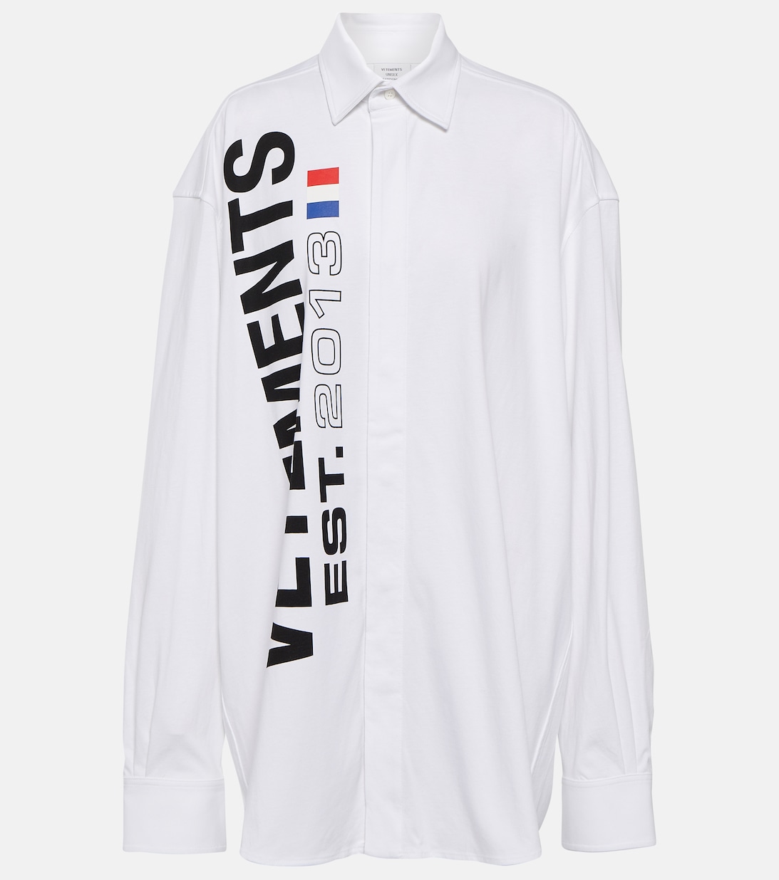 

Рубашка из хлопка с принтом VETEMENTS, разноцветный