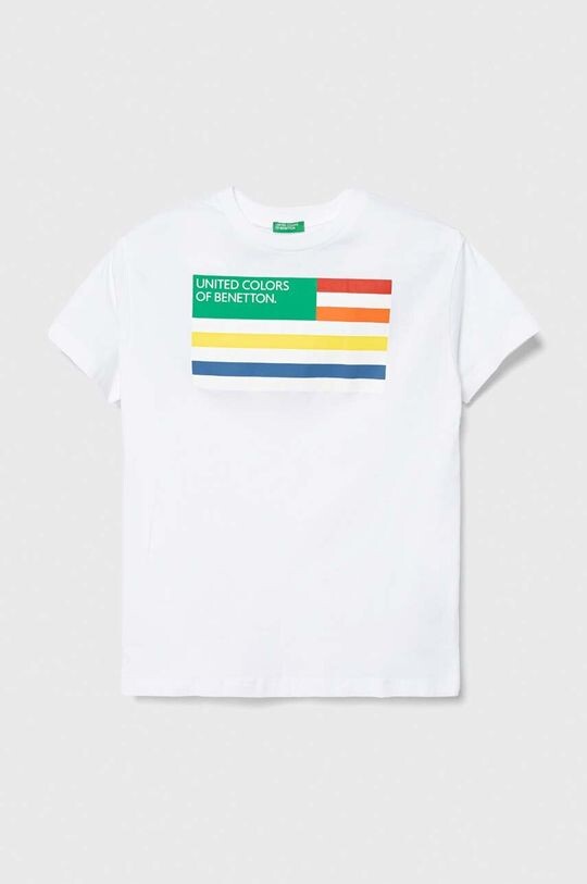

Хлопковая футболка для детей United Colors of Benetton, белый