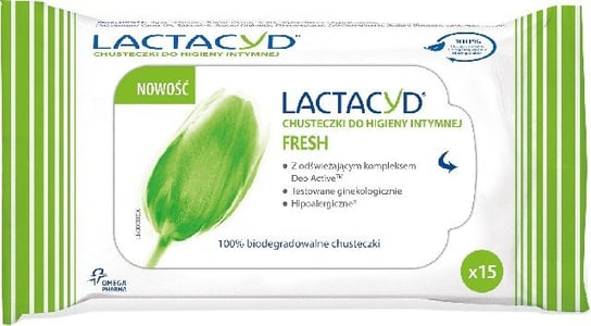 Салфетки для интимной гигиены Fresh, 15 шт. Lactacyd