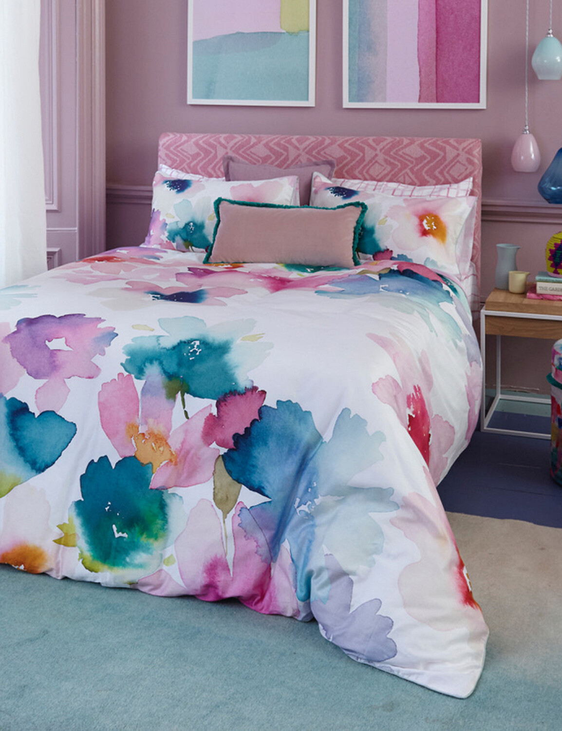 

Комплект постельного белья Sanna из чистого хлопка Bluebellgray, мульти