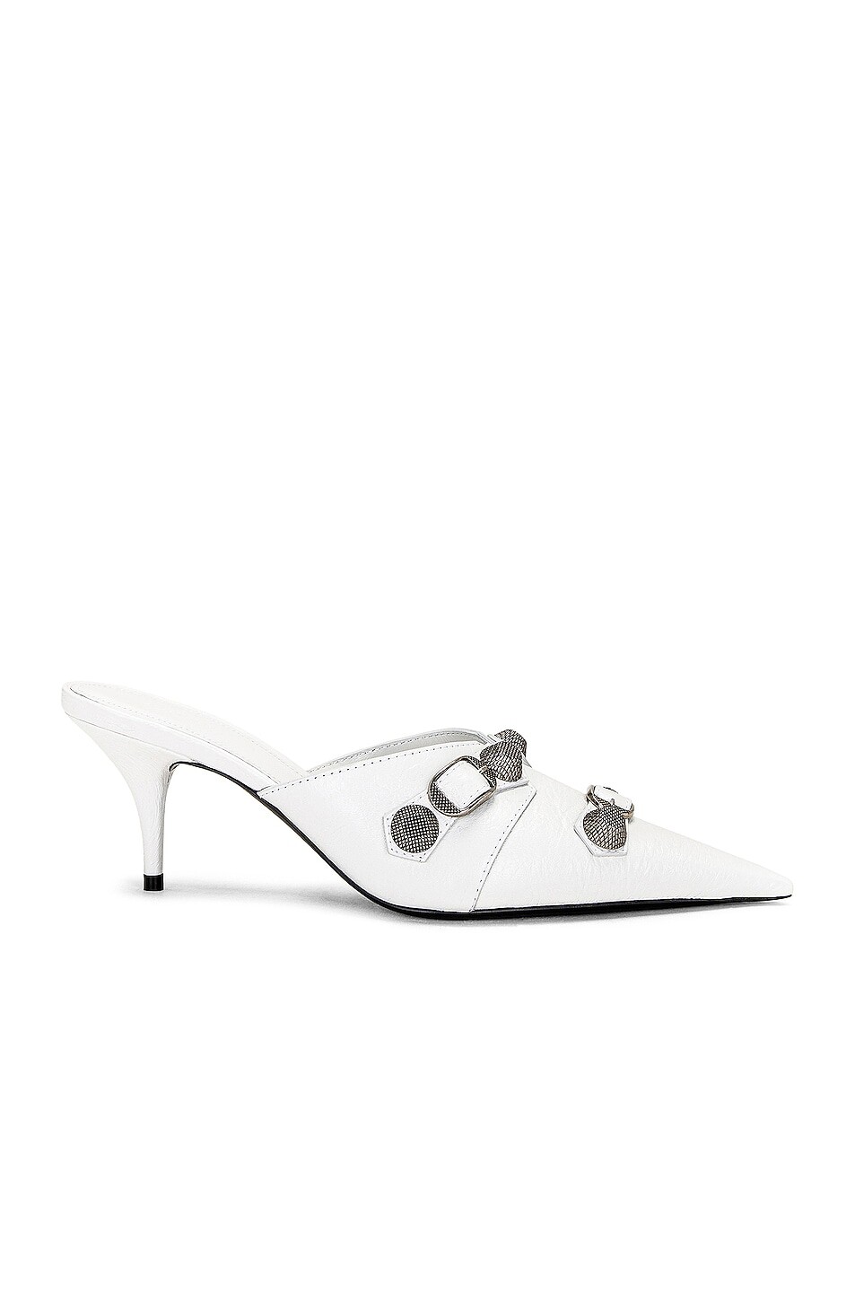 

Туфли Balenciaga Cagole, цвет Optic White & Aged Nickel