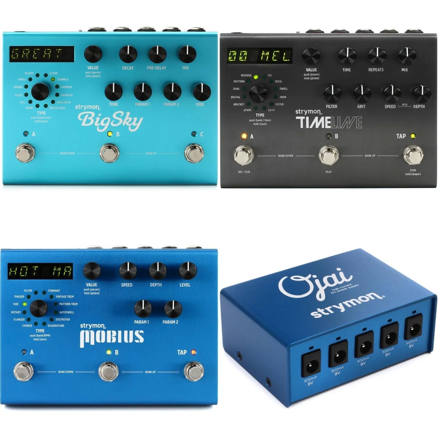 

Комплект педалей Strymon Big 3 с функцией Power