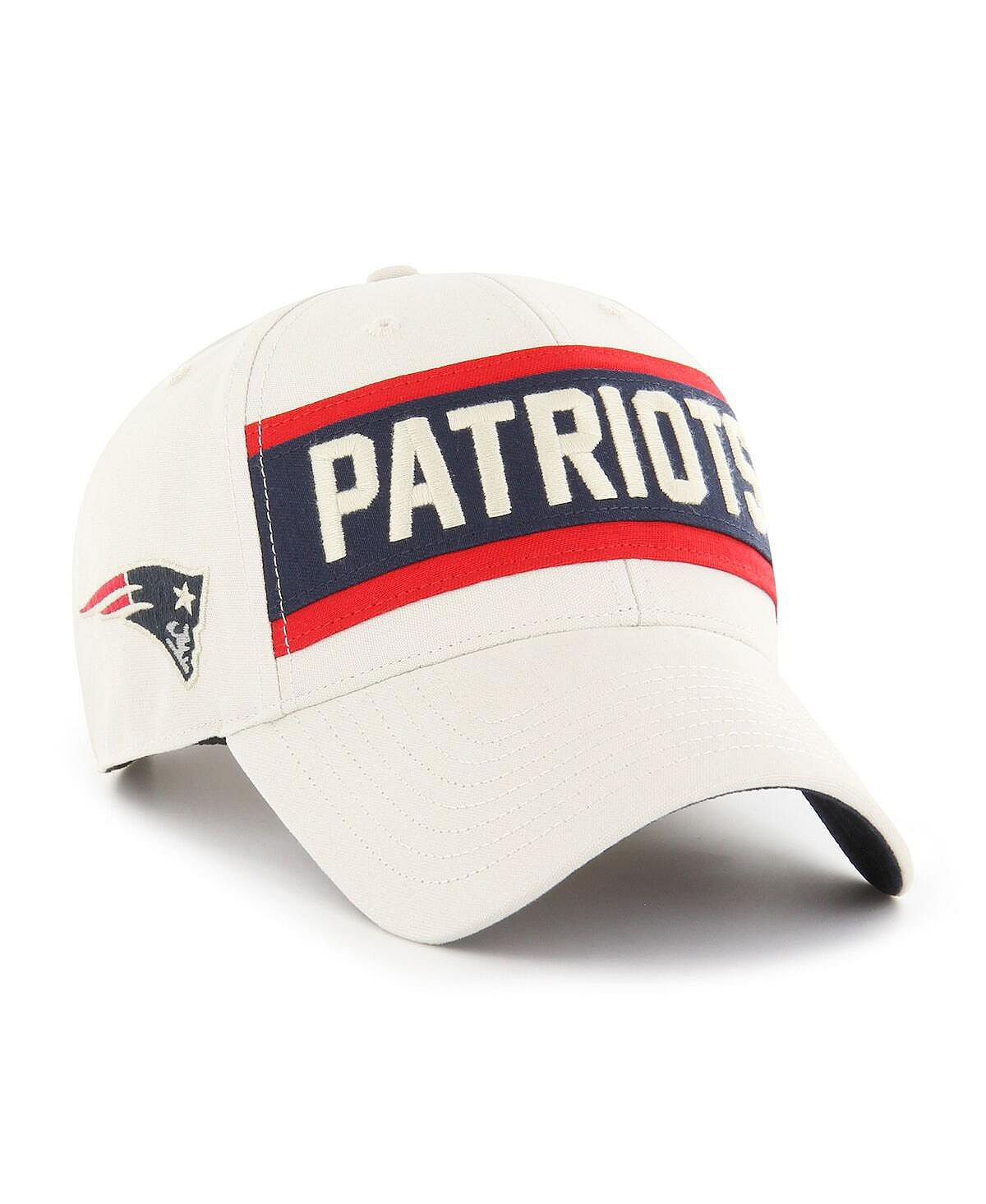 Мужская кремовая регулируемая кепка New England Patriots Crossroad Mvp '47 Brand мужская кремовая регулируемая кепка kentucky wildcats crossroad mvp 47 brand