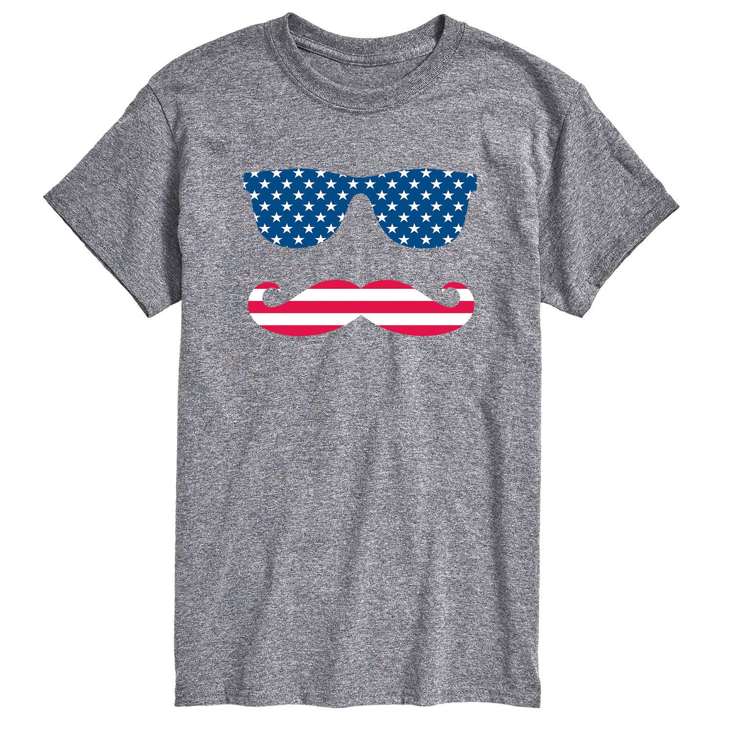 Мужская футболка с патриотическими усами и очками Licensed Character