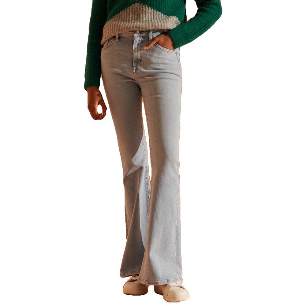 

Джинсы Superdry High Rise Skinny Flare, серый
