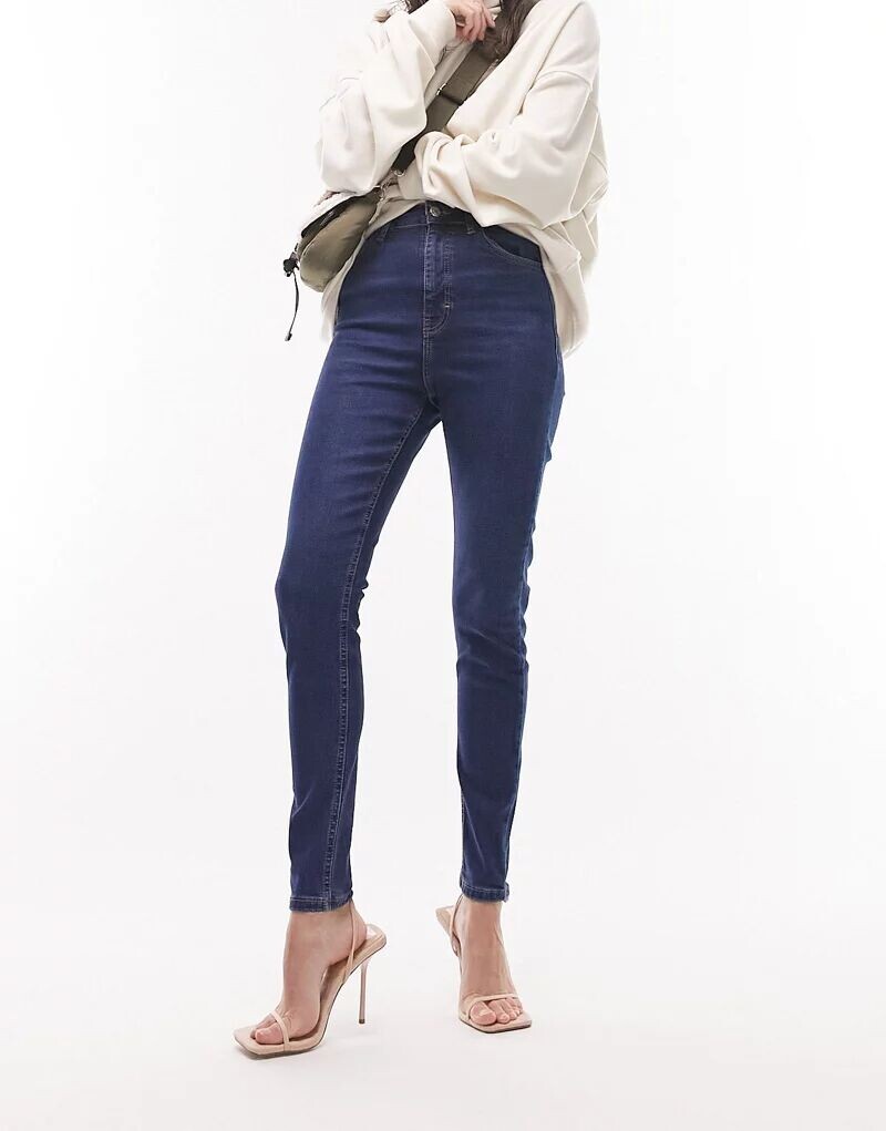 

Голубые утягивающие джинсы Topshop Jamie