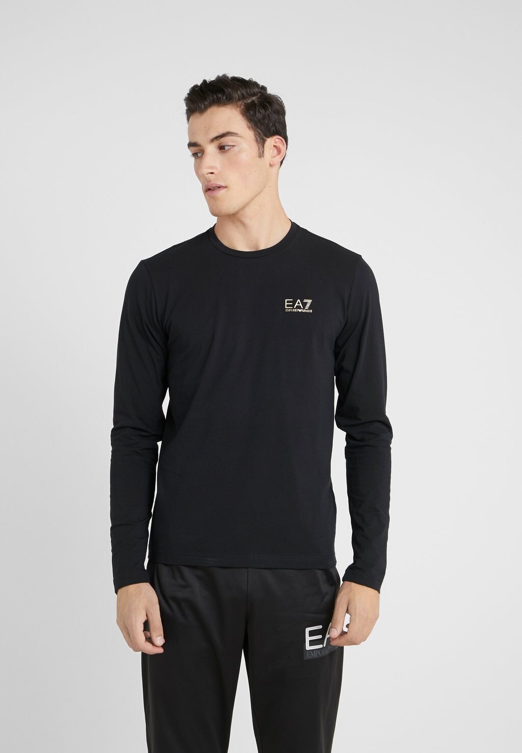 

Футболка с длинным рукавом EA7 Emporio Armani, черная, Черный
