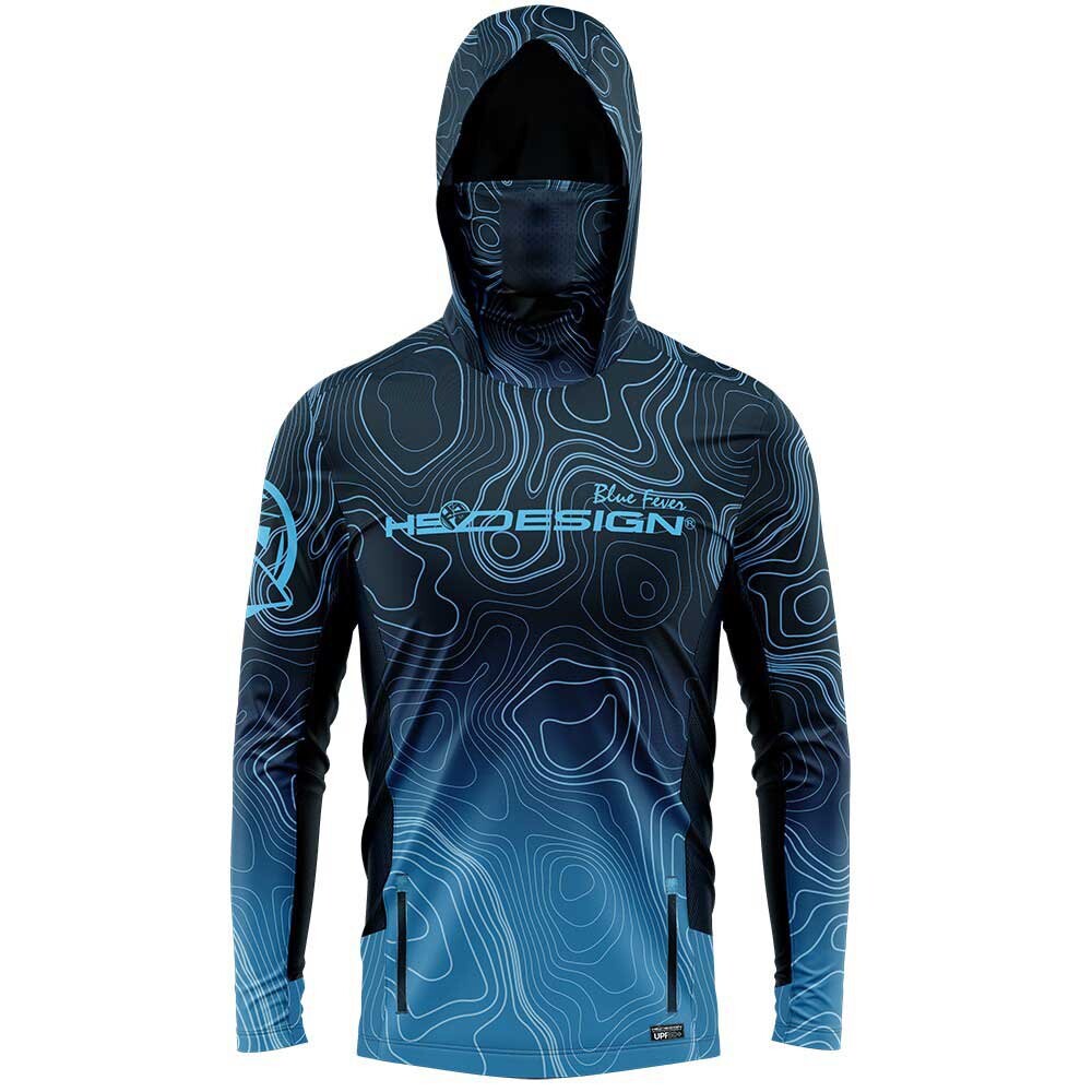 

Футболка с длинным рукавом Hotspot Design Bathimetry Performance Hooded, синий