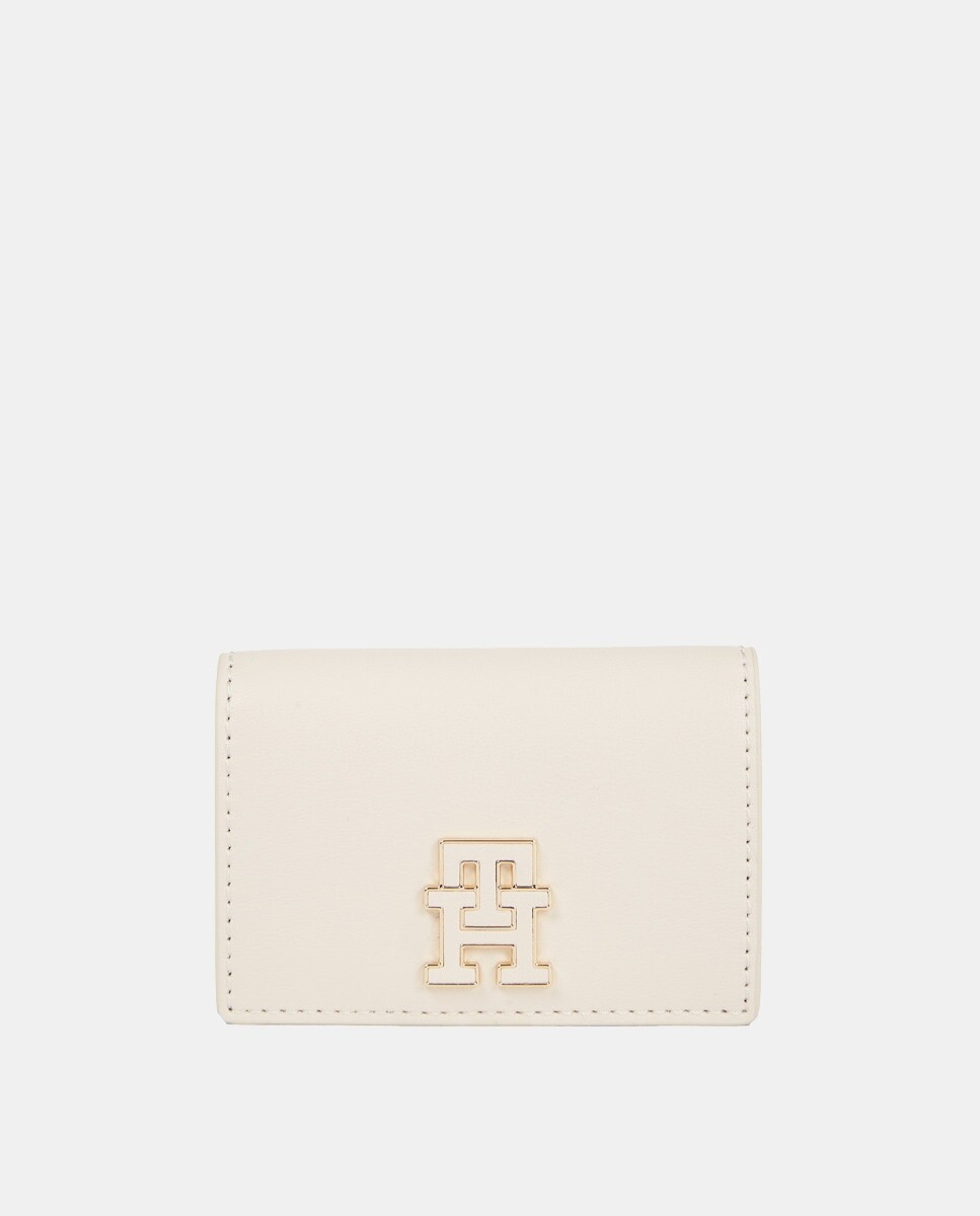 

Визитница цвета экрю с логотипом TH Tommy Hilfiger