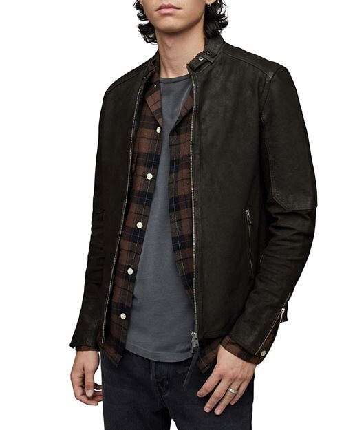 

Кожаная куртка Cora ALLSAINTS, цвет Gray
