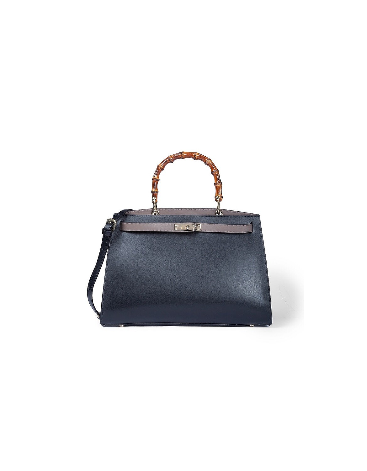 

Borsa A Mano In Pelle Con Manico Bambu Roberta Gandolfi