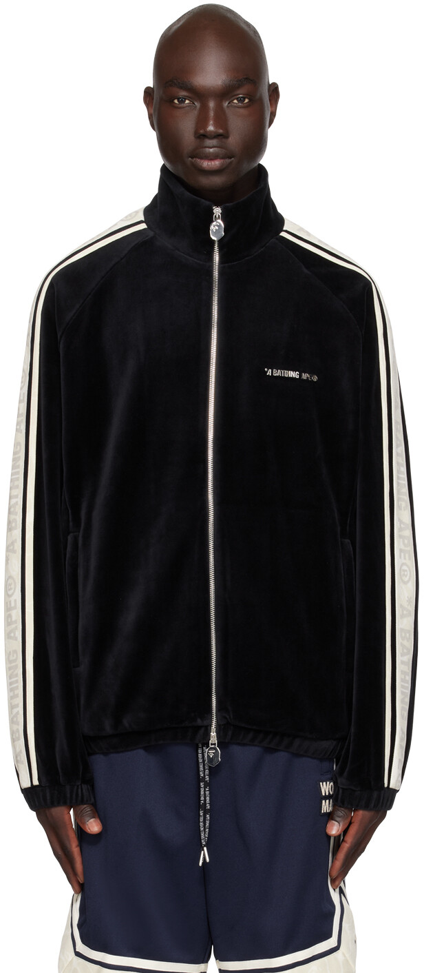 

Черная спортивная куртка с металлическим логотипом BAPE, Черный