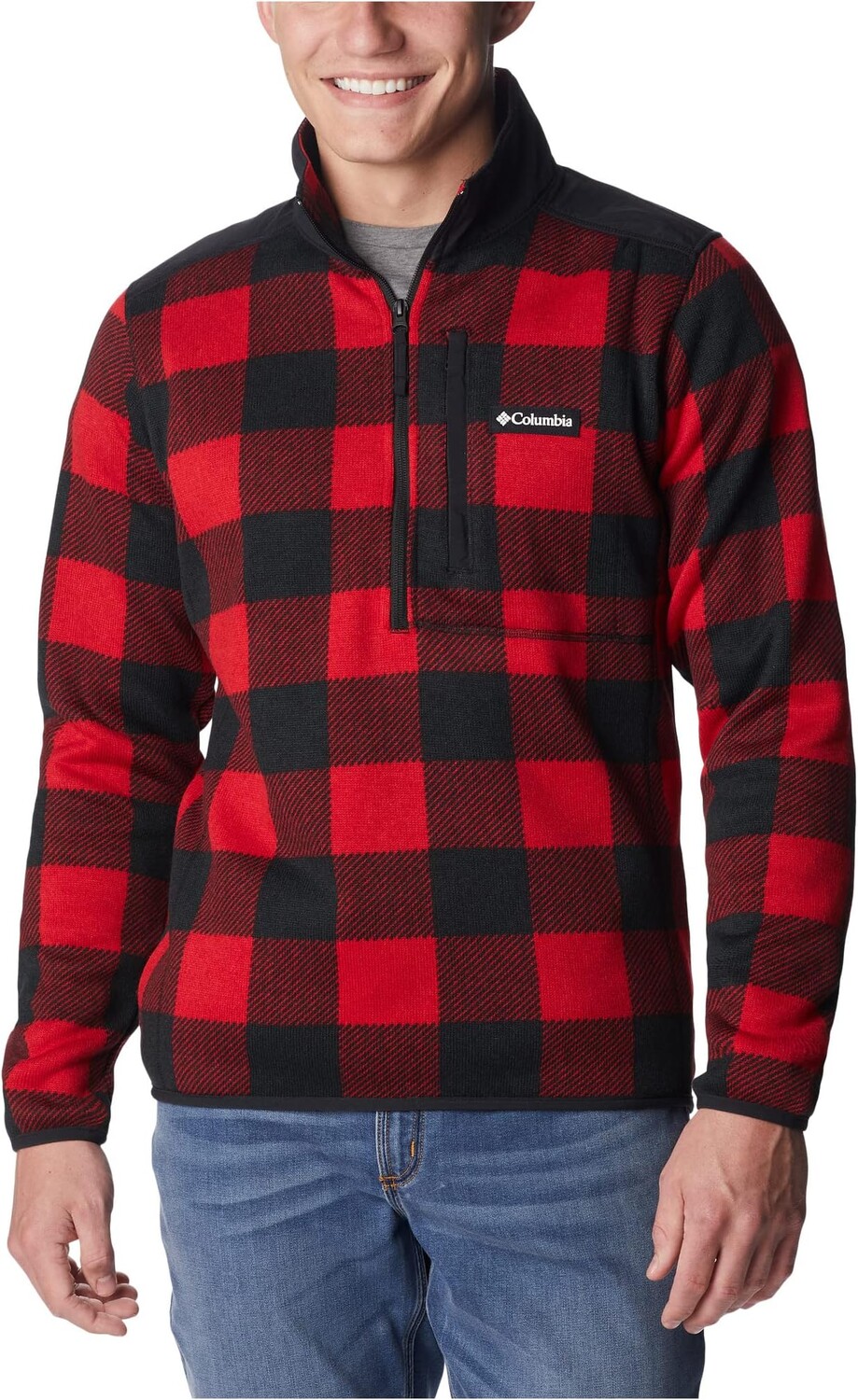 

Свитер Weather II с молнией 1/2 с принтом Columbia, цвет Mountain Red Check Print