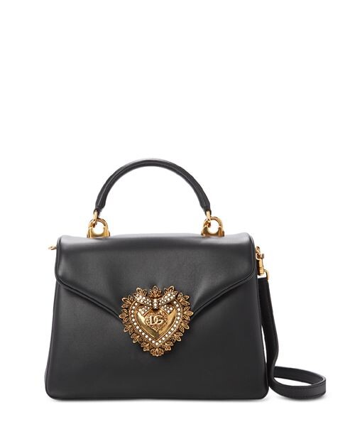 

Кожаная сумка Devotion с ручкой сверху Dolce & Gabbana, цвет Black
