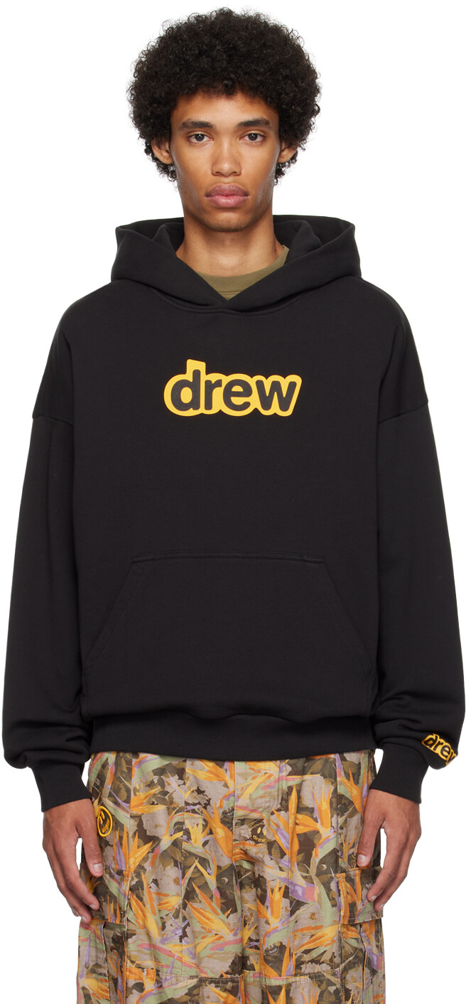 

Черный худи с принтом drew house