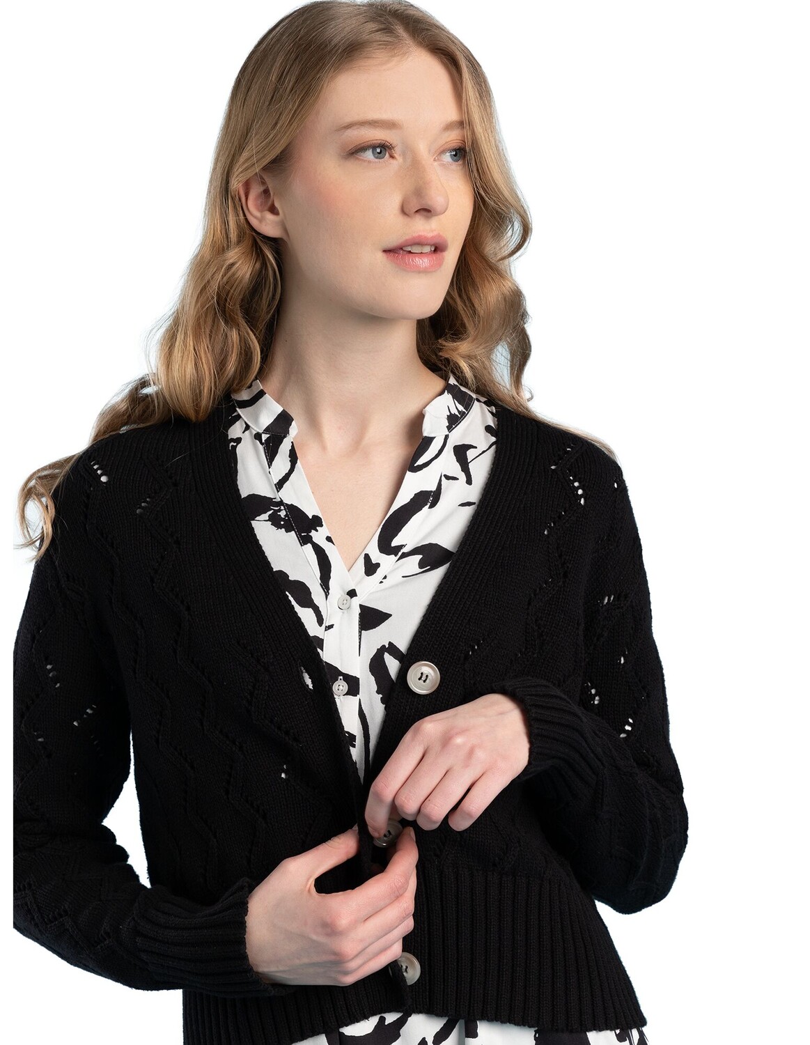 

Кардиган More & More Strickjacke, черный