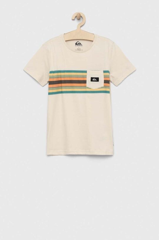 

Хлопковая футболка для детей Quiksilver, бежевый