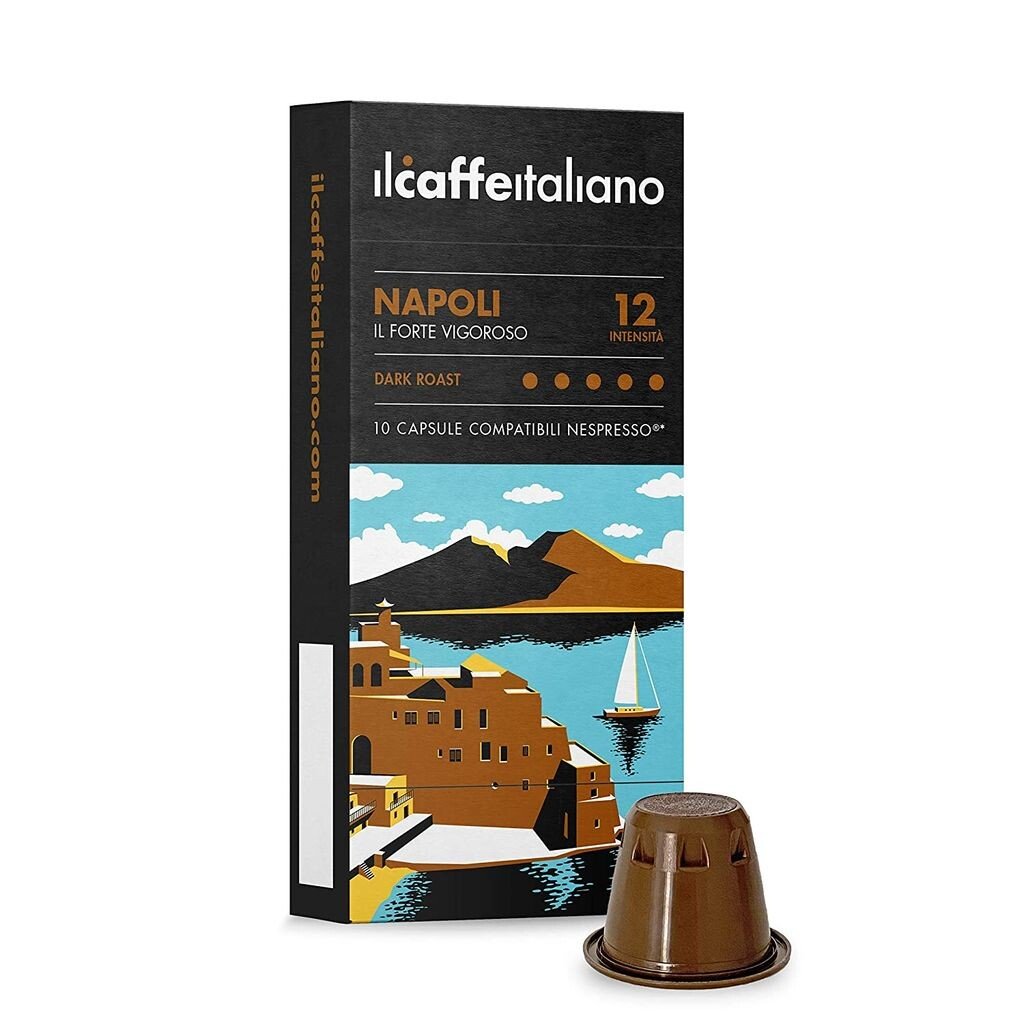 

Nespresso, 100 кофейных капсул, совместимых с Nespresso - Il Caffè Italiano - Blend Napoli, интенсивность 12