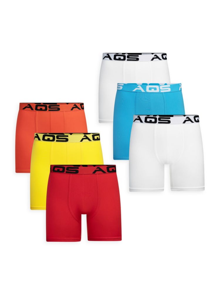 

Набор из 6 трусов-боксеров в ассортименте Aqs, цвет Orange Multi