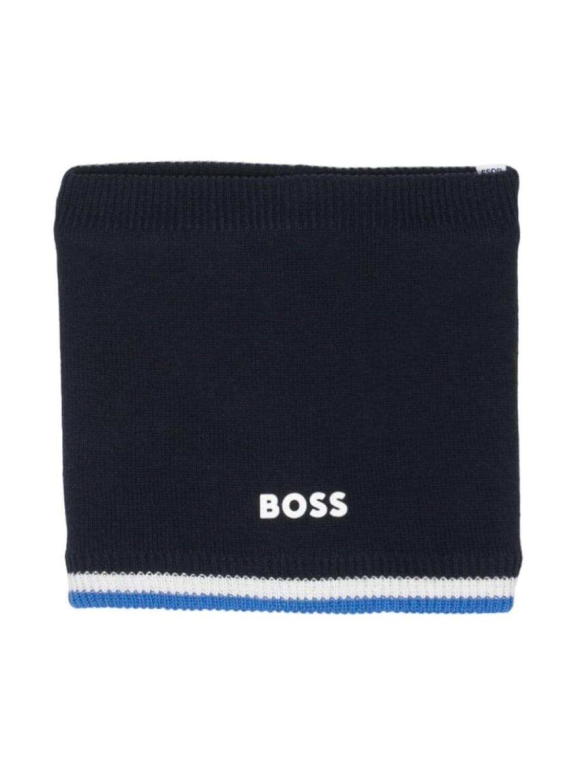 

BOSS Kidswear шарф с тисненым логотипом, синий