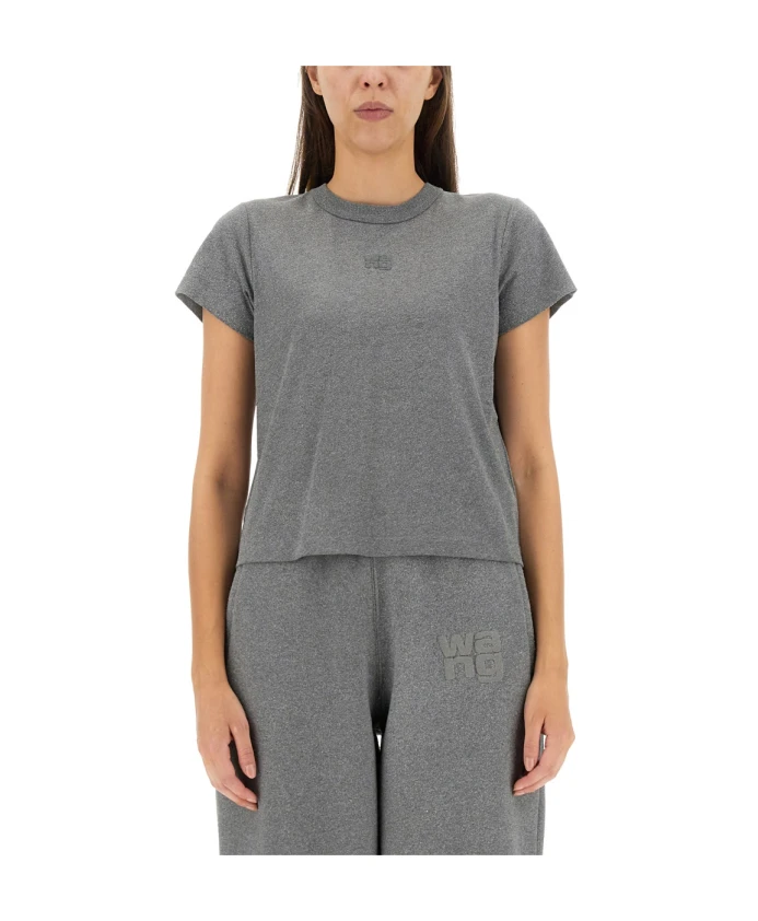 

Футболка с логотипом Alexander Wang, серый