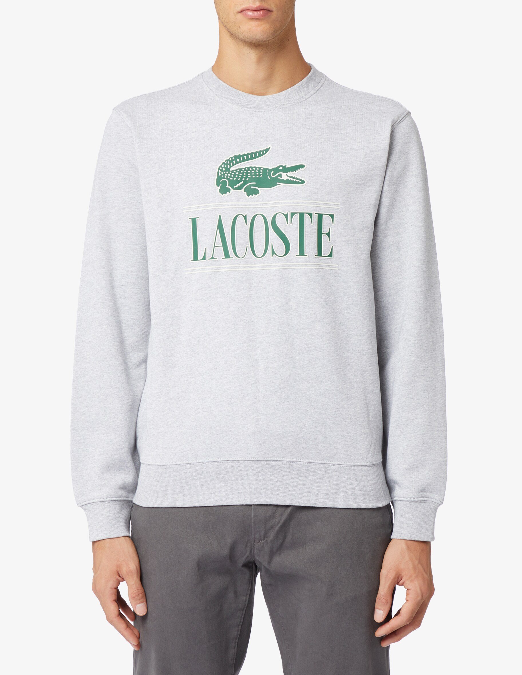 

Толстовка макси с логотипом Lacoste, серый