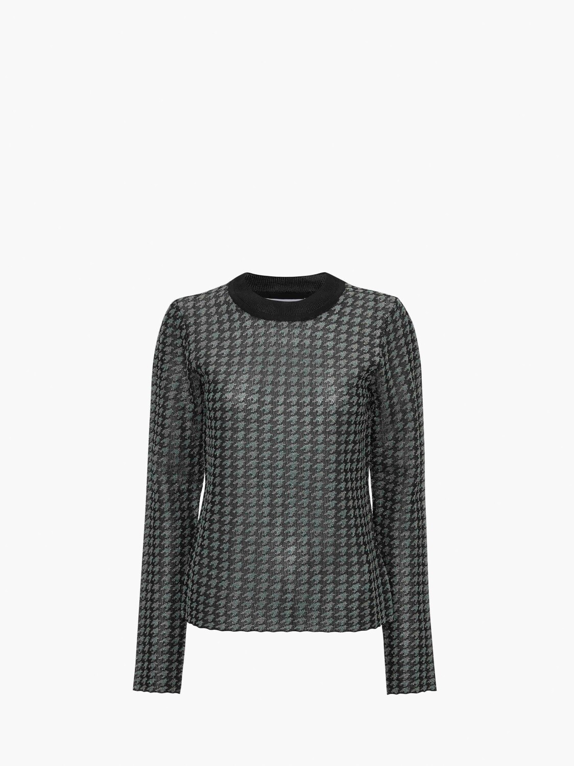 

Топ с длинным рукавом из прозрачного жаккарда JW Anderson, зеленый