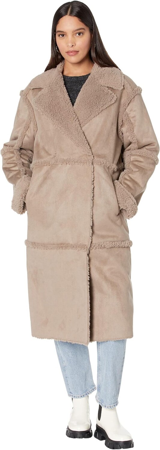 

Длинное искусственное пальто Takara Twin Face UGG, цвет Wolf Grey