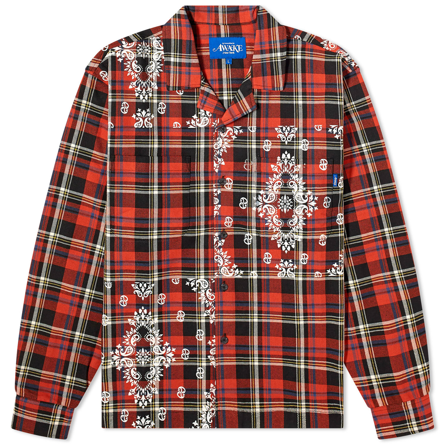 Рубашка Awake Ny Paisley Flannel Vacation, цвет Black Multi