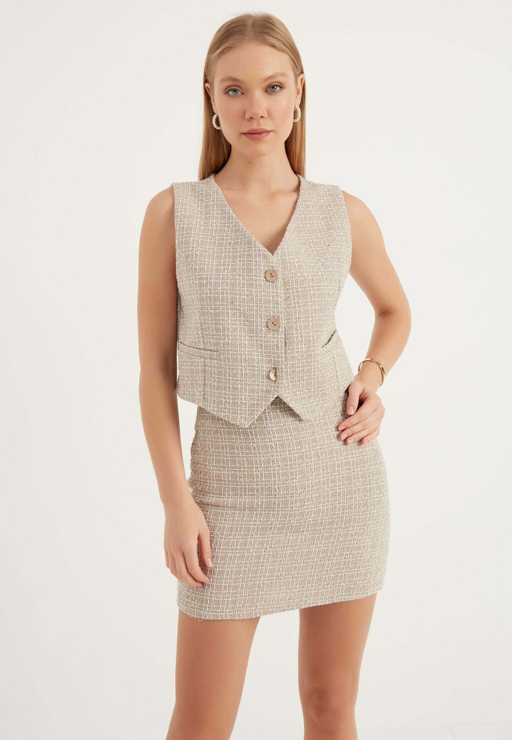 

Жилет SHORT Herita, цвет light brown