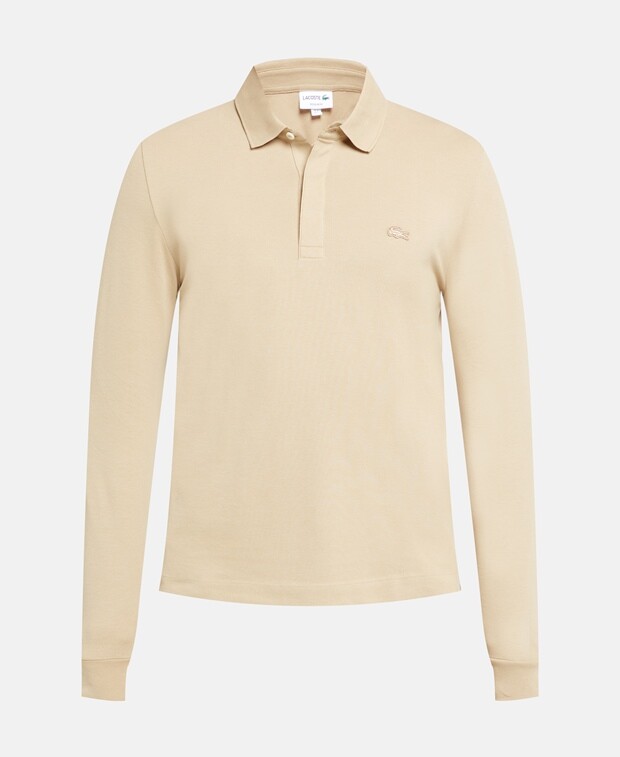 

Рубашка-поло с длинными рукавами Lacoste, песочный