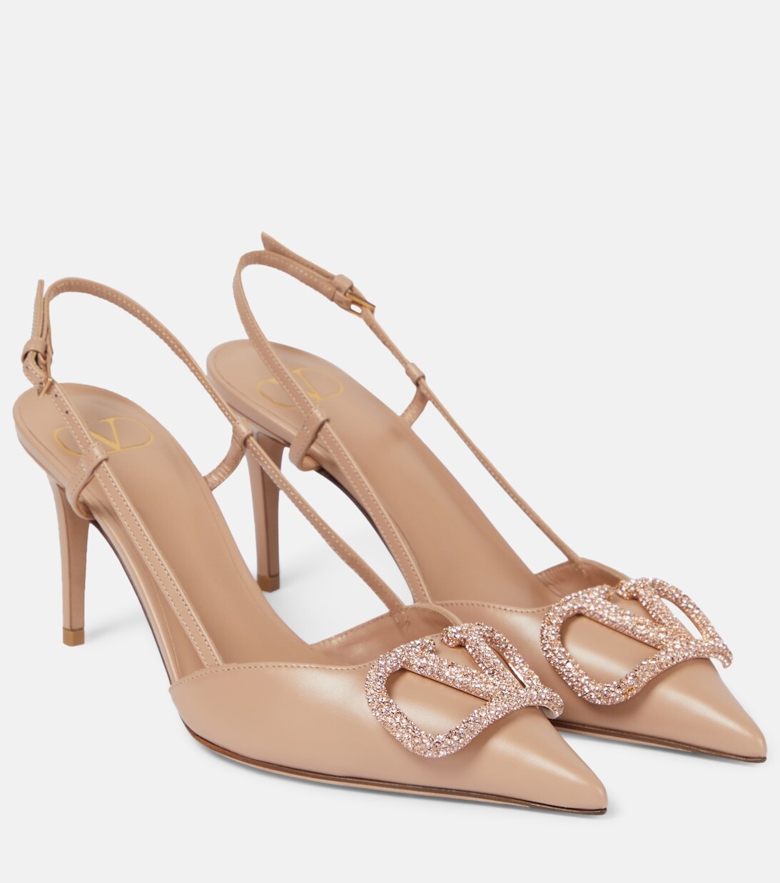 

Туфли VLogo Signature 80 с ремешком на пятке Valentino Garavani, розовый