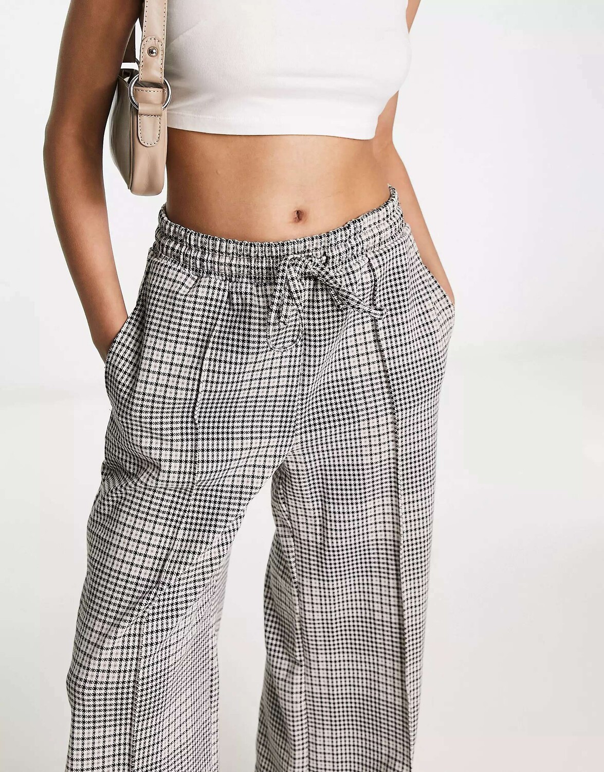 

Широкие брюки New Look в коричневую клетку, Коричневый