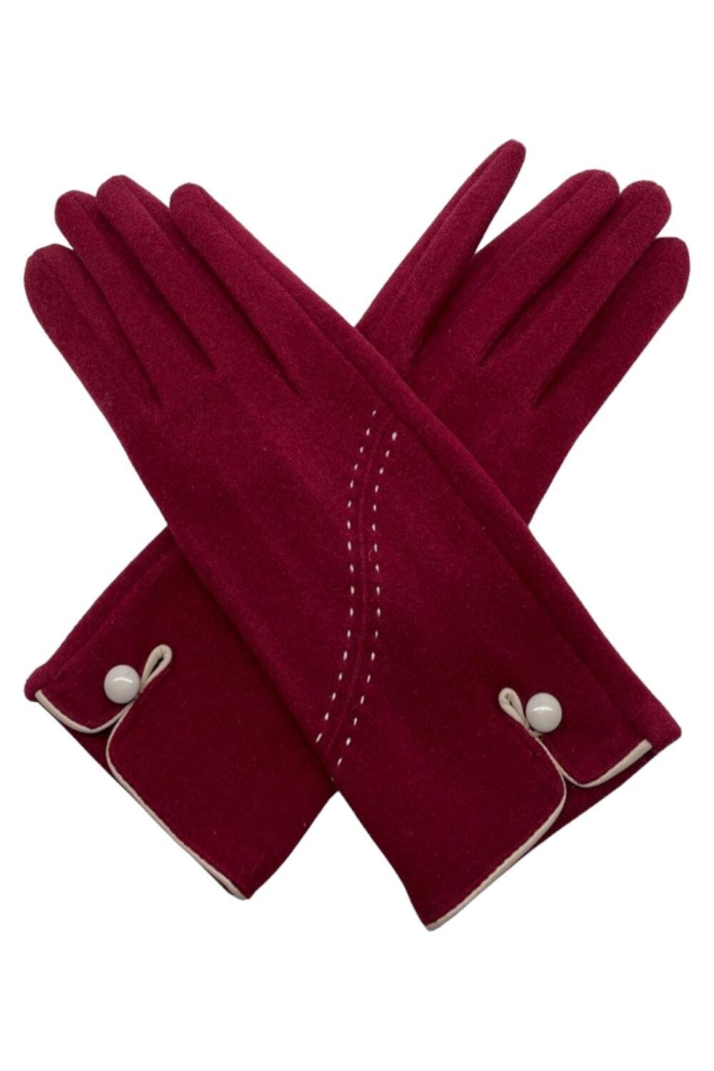 

Перчатка с вышивкой LL Accessories, красный