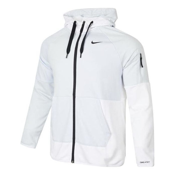 Толстовка Nike long sleeves hooded zipped jacket 'White', белый цена и фото