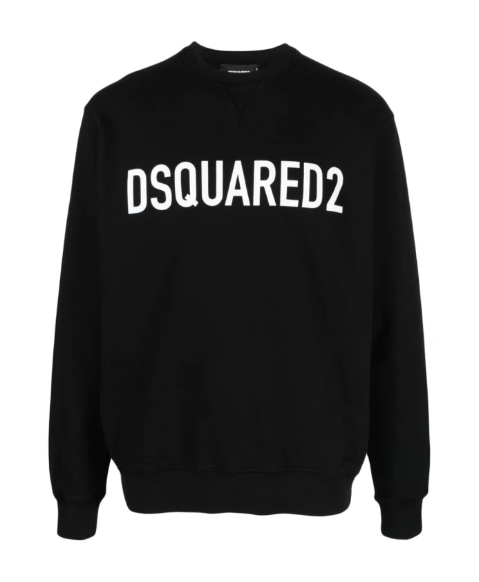 

Свитер с круглым вырезом и логотипом Dsquared2, черный