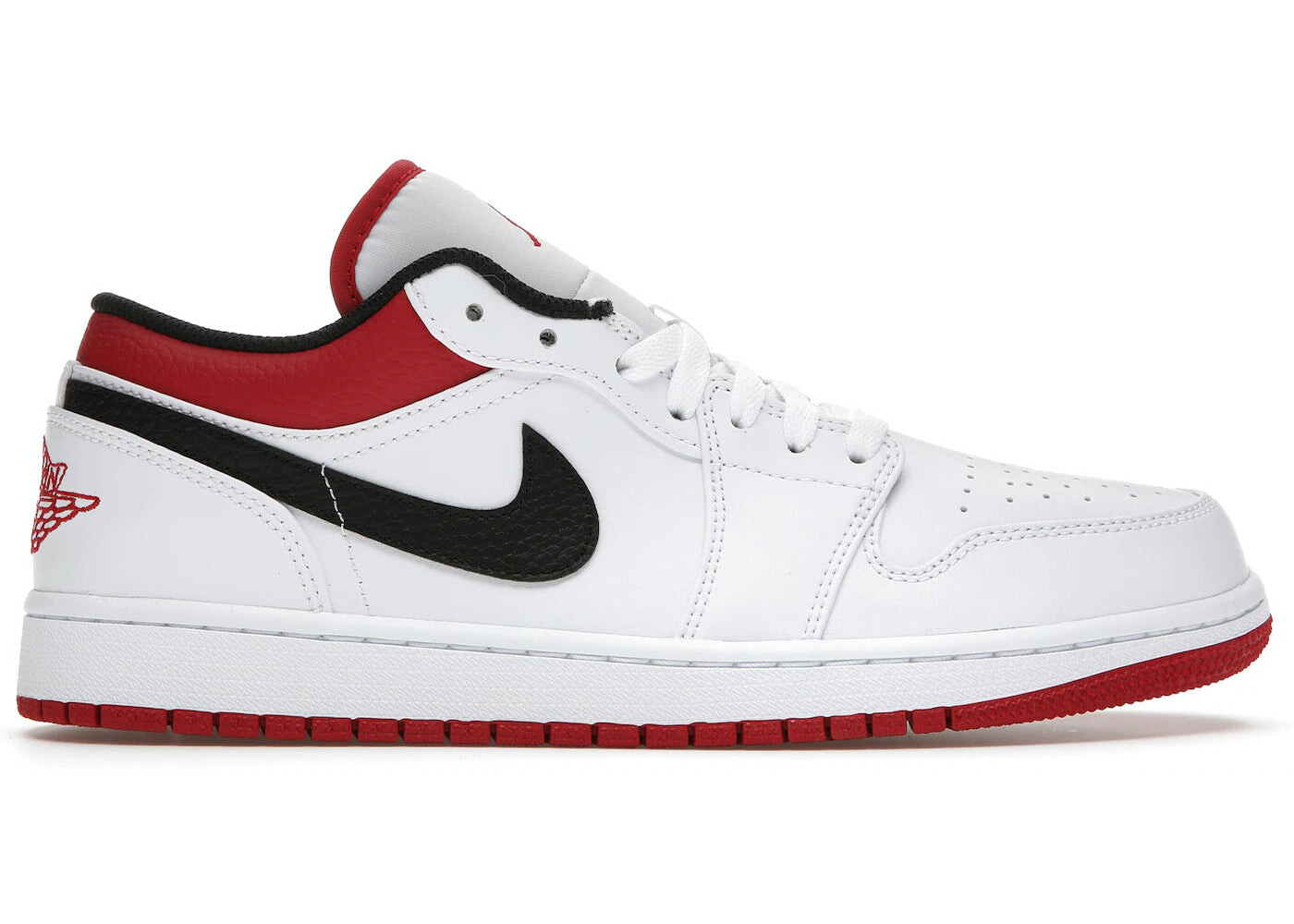 

Кроссовки Jordan 1 Low White University, Красный-Черный