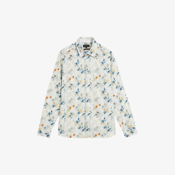 

Рубашка loire из эластичного хлопка с цветочным принтом Ted Baker, цвет stone