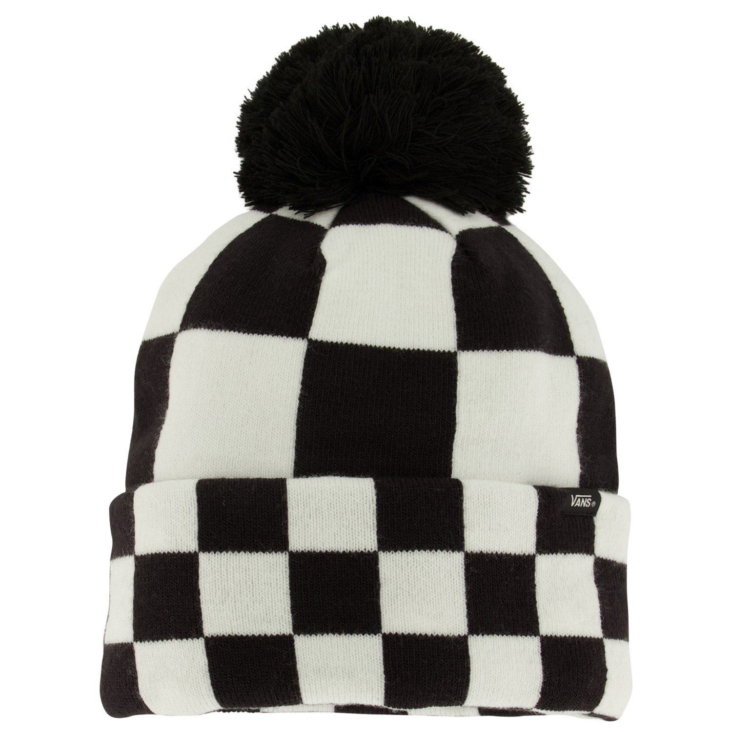 Кепка Vans Women's Spirit Pom Beanie, цвет Black/Marshmallow