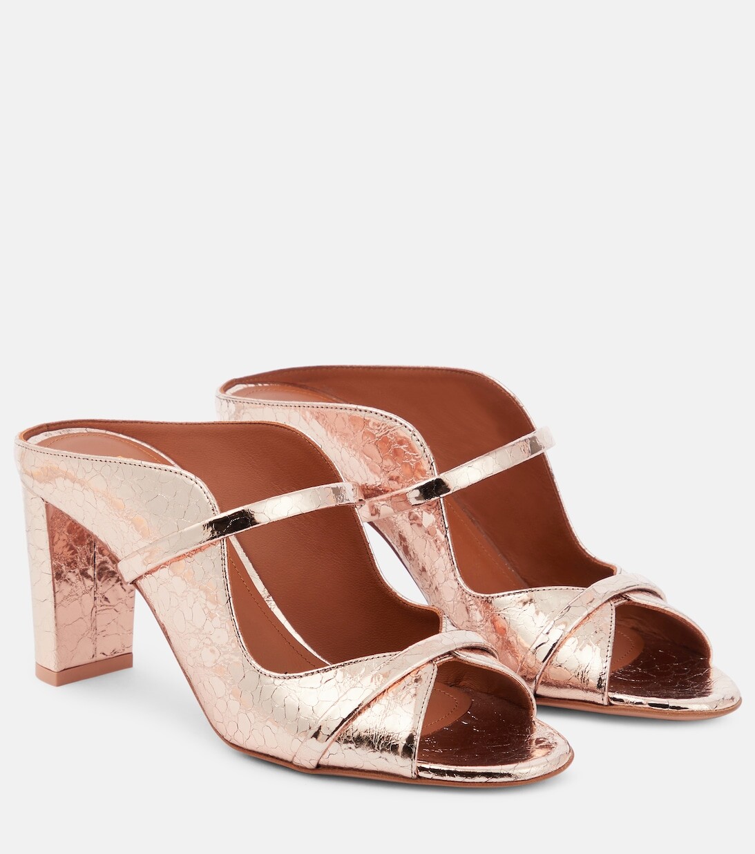 

Кожаные мюли Norah 70 Malone Souliers, золотой