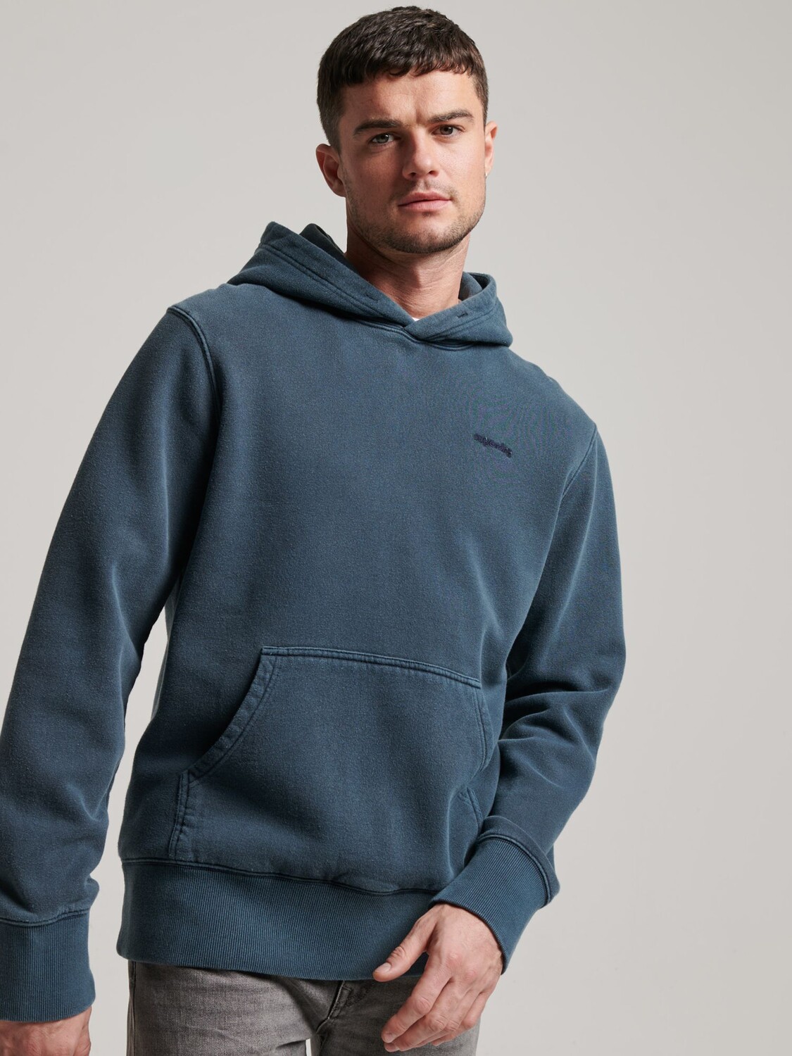 

Толстовка с винтажным знаком Superdry, затмение темно-синий