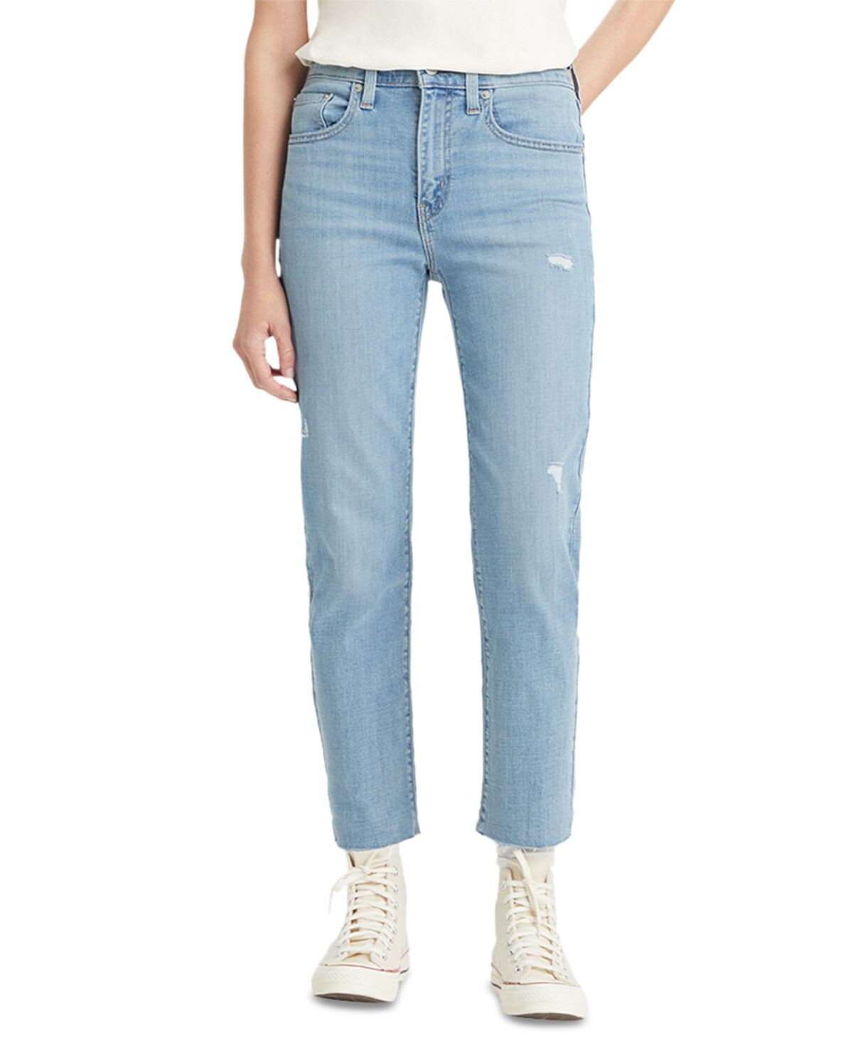 

Женские укороченные джинсы прямого кроя 724 с потертостями Levi's