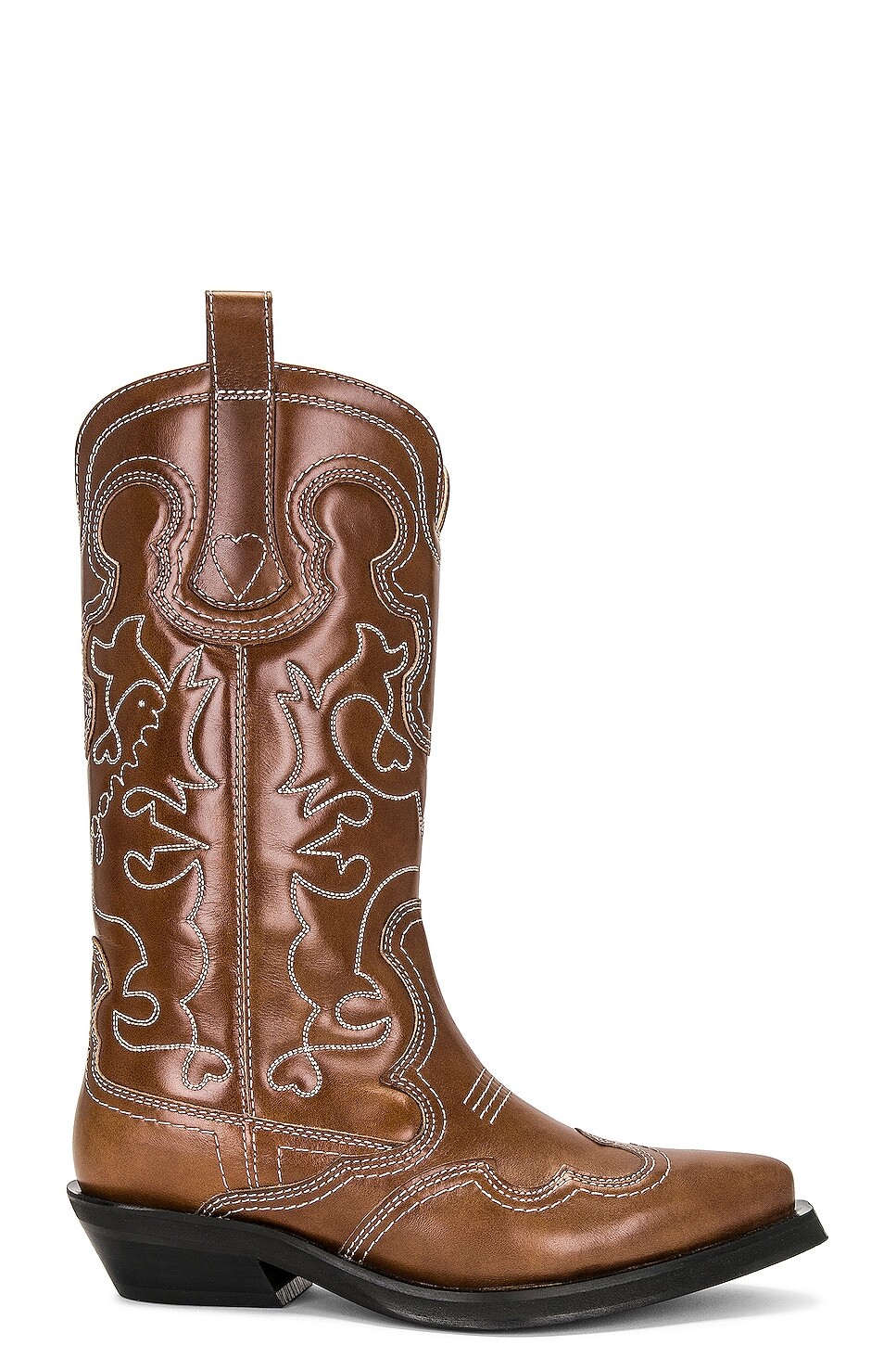

Ботинки Ganni Western, цвет Tigers Eye